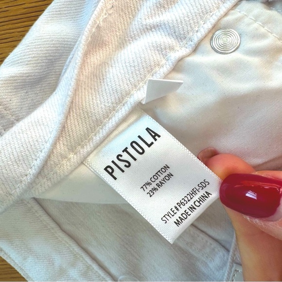 Pistola White Straight Leg Jeans
